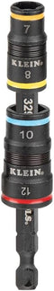 Klein Tools 32932M 4-in-1 Metric Impact Socket Set, 2 Flip Sockets with 4 Metric Hex Sizes, 7 mm, 8 mm, 10 mm, 12 mm...