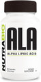 NutraBio Alpha Lipoic Acid (ALA) Supplement, 300mg – Supports Antioxidant Health, May Boost Energy Production and Wellness, 90 Vegetable Capsules...