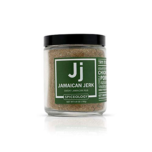 Spiceology - Jamaican Jerk Smoky Caribbean Rub - BBQ Rubs, Spice Blends and Seasonings - Use On: Seafood, Beef, Chicken, Pork, Chili, Squash, Nuts...