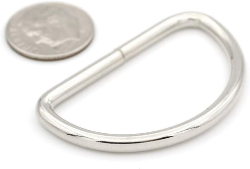 CRAFTMEMORE 1 1/4 & 1 1/2 Inches D-Ring Findings Metal Non Welded D Rings for Belts Bags Lanyard Leathercraft Avail 4 Colors (1 1/2" x 20 pcs, Ant...