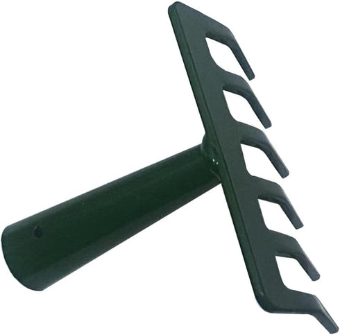 6 Teeth Mini Garden Rake Head for Kids Hard Rake Head Only Dark Green...