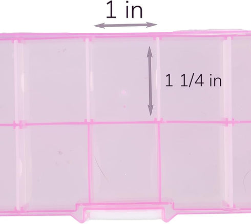 Craft County Plastic Bead Organizer – Clear – Customizable Compartments – Perfect for Organizing Small Items...