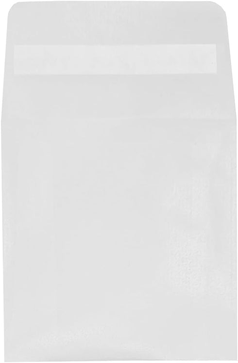 Peel and Self Seal Glassine Paper Miniature Envelopes (65 x 65mm) 2.55" x 2.55" (50 PER PACK) Made by Pineville Paper with semi-transparent Glassi...