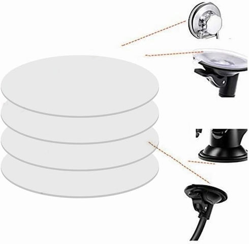 4 PCS 80mm (3.15") Circular Double Side Sticker Dashboard/Windshield Pad Mounting Disk for Suction Cup Car Phone Mount Holder Bracket GPS Camera a...