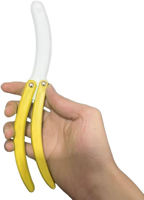 Banana Butterfly Fidget Knife Toy, Colorful and Novel Shape, Made with 3D Printing Technology, Sturdy and Durable, Perfect Stress Relief Toy, 1 Bi...