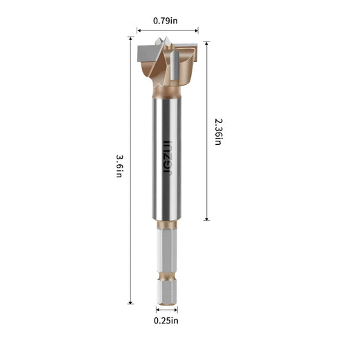 Drill Bit Set for Woodworking, Diameter 0.79inch, Carbide Tipped Wood Hole Saw Auger Opener, Hole Opener Hinge Hole Cutter for Woodworking, Plasti...