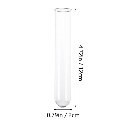 10pcs Test Tube Professional Bottle Scientific Experiments Container Glass Bottle Glass Tube Container Experiments Transparent Container...