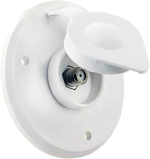 THETFORD RV Camper Coaxial Antenna/Cable TV Plate Large Jack Cover Polar White PN 94320...