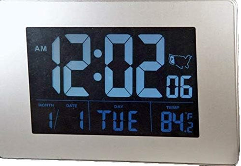 Sonnet Atomic Desk/Bedroom Alarm Clock Black 1.75" Display with White LCD Numbers...