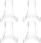4 Pieces Acrylic Plate Stand 60-Degree Angle Acrylic Easel Acrylic Book Stand Acrylic Plaque Stand Table Top Easel Card Picture Stands Plate Holde...