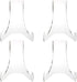 4 Pieces Acrylic Plate Stand 60-Degree Angle Acrylic Easel Acrylic Book Stand Acrylic Plaque Stand Table Top Easel Card Picture Stands Plate Holde...