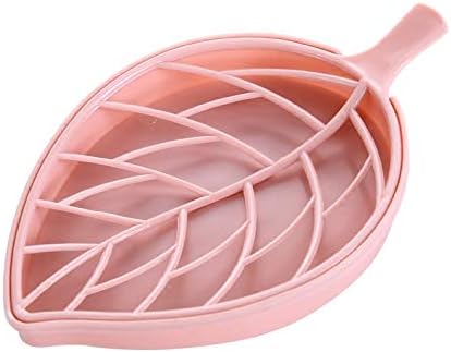 3 Color Soap Dish,Leaf-Shaped Shower Soap Holder with Draining Tray,Fashionable Soap Dish for Shower Kitchen,3 Pack...