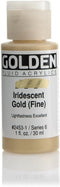 Golden Fluid Acrylic Paint 1 Ounce-Iridescent Gold Fine...