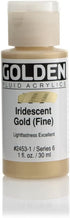 Golden Fluid Acrylic Paint 1 Ounce-Iridescent Gold Fine...