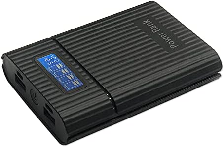 Battery Charger Case,Portable DIY Power Bank Box with LCD Display 2 USB Output,Micro and Type c Input, Smart Charger for 3.7v Li-ion Rechargeable ...