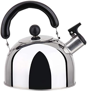 Stainless Steel Stovetop Whistling Tea Classic Teapot with Ergonomic Handle, Works on Induction Cooktops 2 Liter 2404...