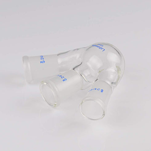 Glass 50ml 3 Neck Round Bottom Flask RBF, with 24/40 Center and Side Standard Taper Outer Joint, 50ml...