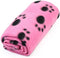 Sharing Star 1 Piece Cute Soft Puppy Blanket Paw Prints Pet Cushion Small Dog Cat Bed Soft Warm Sleep Mat (Pink)...