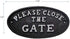 Cast Iron Please Close The Gate Sign Plaque Garden Decor...