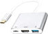 USB C to HDMI Adapter, USB-C Digital AV Multiport Adapter 4K HDMI Video Output USB 3.0 PD Charging Converter Hub Thunderbolt 3/4 Compatible with i...