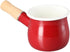 500ML Home Enamel Milk Pan With Wooden Handle, Small Enamel Saucepan Butter Warmer Cookware Pan Sauce Pan Kitchen Tool...