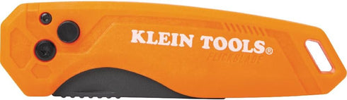 Klein Tools 44312 2-Piece Folding Utility Knife and Slide-Out Knife Set, FLICKBLADE, Retractable with On-Tool Blade Storage, Includes 5 Blades...