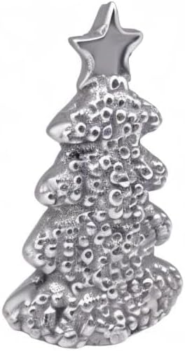 MARIPOSA DOTTY CHRISTMAS TREE NAPKIN WEIGHT | SILVER | BRILLANTE | GIFTS | NAPKIN WEIGHTS | RECYCLED SANDCAST ALUMINUM | HANDMADE IN MEXICO...