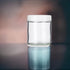 4 oz / 120 ml Clear Thick Glass Straight Sided with White Smooth Lid (12 pack) + Small Glass Balm Jar...