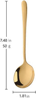 Soup Spoon, 12PCS 7.48inch Stainless Steel Soup Spoon,Dinner Spoon(Gold)...