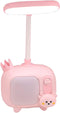 Little Deer Lamp with Pen Holder, Eye-Caring LED Portable Reading Light with 361 ° Curvable and Adjustable Neck-Pink...