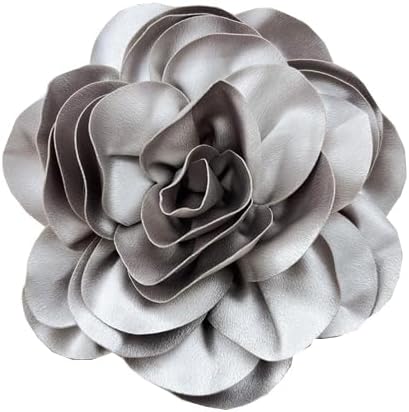 Dainty Satin Fabric Rose Flower Brooches 7.5in Extra Large Big Camellia Flower Brooches Lapel Pins for Women Wedding Party Dance Dress Clothes Acc...