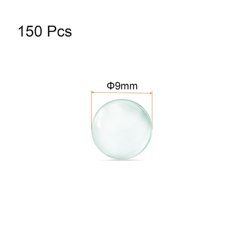 150pcs Glass Ball Boiling Stones 9mm Soda Lime Glass Beads for Bottle Shaking Mixing, Clear...
