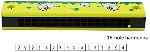 4Pcs Wooden Painted Toy Musical Instrument Play16-Hole Harmonica Parent-Child Puzzle Baby Early Education Toys for Children Gift (Random Color)...