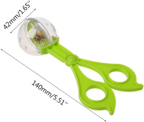 Green Catcher Plastic Outdoor Clamp Biology with Tweezer for Insect Bug Scissors Gifts Sports and Outdoor Play...