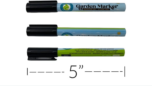 2 Pack Garden Marker Pen Permanent Markers Black (UV Fade Resistant Marker Pens for Plant Markers Garden Markers Waterproof Pen Black Markers Outd...