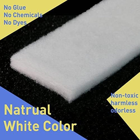 Aquarium White Filter Floss Pad for Fish Tank Premium Polyester Fiber Filter Media 0.28” to 0.39” Thick Cut to Fit Hang on Box Filter 39IN Long 2P...