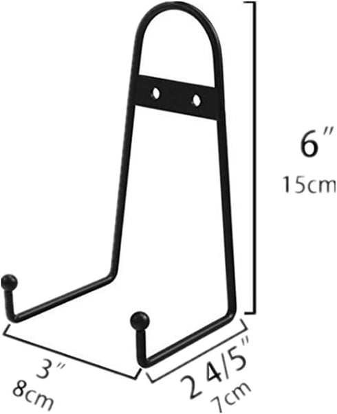 2pcs Black Metal Wall Mount Display Stands 6inch Display Easel Plate Hanger Vertical Plate Stand Holders for Plate, Book, Picture, Photo Easel...
