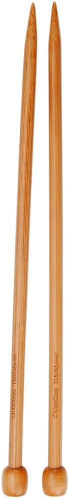 ChiaoGoo Single Point 13 inch (33cm) Bamboo Dark Patina Knitting Needle Size US 15 (10mm) 1033-15...
