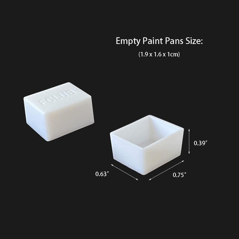 100Pcs White Plastic Empty Watercolor Half Pans – 2ML Capacity, Refillable Paint Pans for DIY Solid Watercolors, Gouache – Fits Metal Watercolor T...