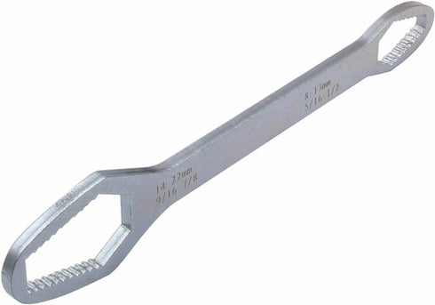 8-22mm Universal Torx Wrench, Double-ended Wrench Self-tightening Adjustable Wrench Tools, Universal Wrench Repair Tools (Silver)...