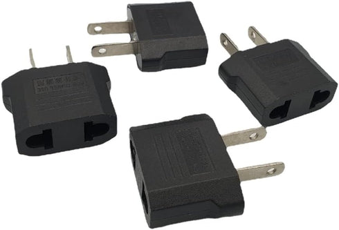 European to US Plug Adapter, 4 Pack Universal Input UK/EU/AU/Asia to USA/Canada/Mexico Adapter Travel Power Plug Adapter Converters(Black)...