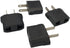 European to US Plug Adapter, 4 Pack Universal Input UK/EU/AU/Asia to USA/Canada/Mexico Adapter Travel Power Plug Adapter Converters(Black)...