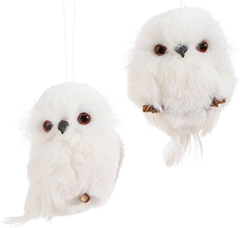 RAZ Imports 3.5" Owl Ornaments - Set of 2 Assorted Foam Hanging Ornaments...
