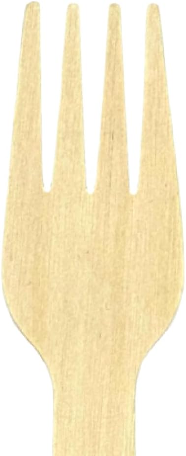 Disposable Wooden Forks (100 count), 6.5" Classic Style, 100% Compostable, Biodegradable, Sturdy, Heat Tolerant and Eco-Friendly....