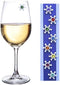 Crystal Snowflake Magnetic Wine Glass Charms & Markers for Christmas or Holiday Parties and Gifts- Set of 8...