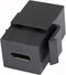 USB C Keystone Jack, Traovien USB 3.1 Type-C Connector Keystone Insert Female to Female, Coupler Type for Wall Plate Outlet Panel-Black(1pcs)...