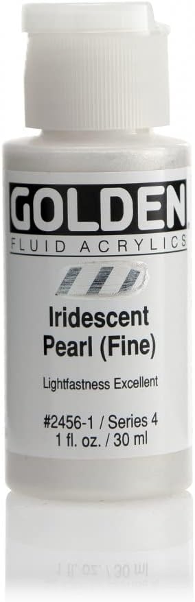 Golden Fluid Acrylic Paint 1 Ounce-Iridescent Pearl Fine...
