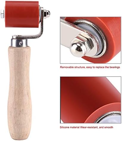 Yosoo Hand Roller 40mm Silicone High Temperature Resistant Seam Hand Pressure Roller Roofing PVC Welding Tool...