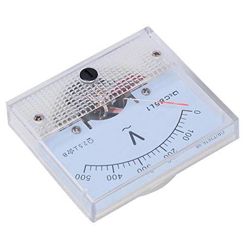 Square Analog Volt Pointer Needle Panel Meter AC Pointer Voltmeter 0-500V Scale Range Voltage Test Meter Detector Panel Meters...