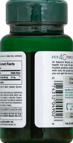 Nature's Bounty Lutein Pills, Eye Health Supplements and Vitamins, Support Vision Health, 20 mg, 40 Softgels...